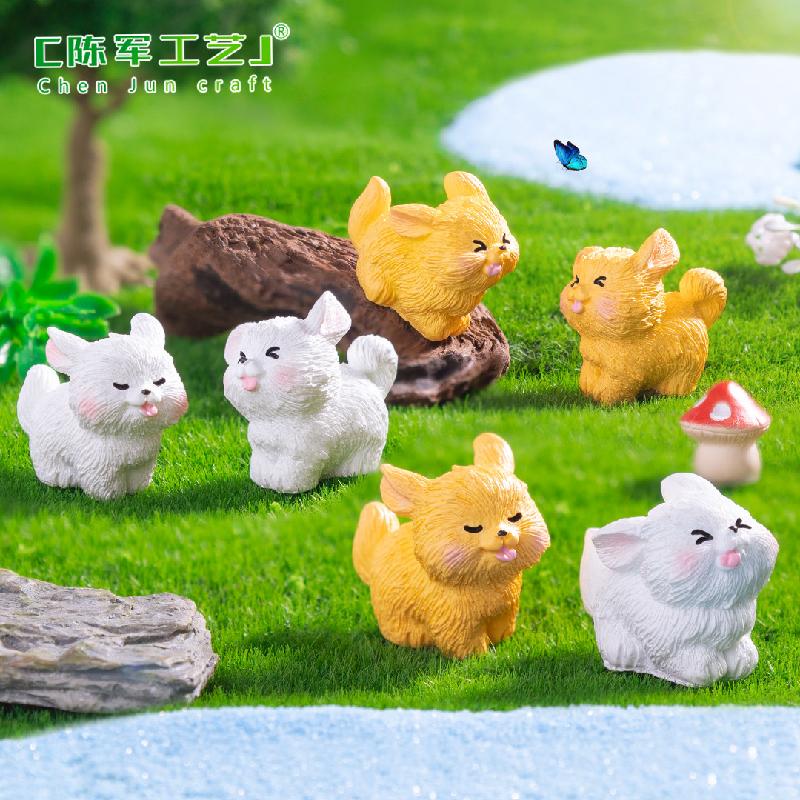 Phụ Kiện Tiểu Cảnh Chó trắng ngộ nghĩnh mini (PK-1132)