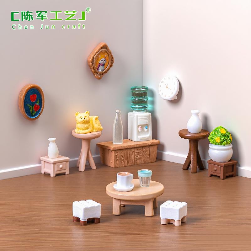 Phụ Kiện Tiểu Cảnh Đồ nội thất giả nhỏ, sofa, tủ trà, tiểu cảnh mini (ZC-7)