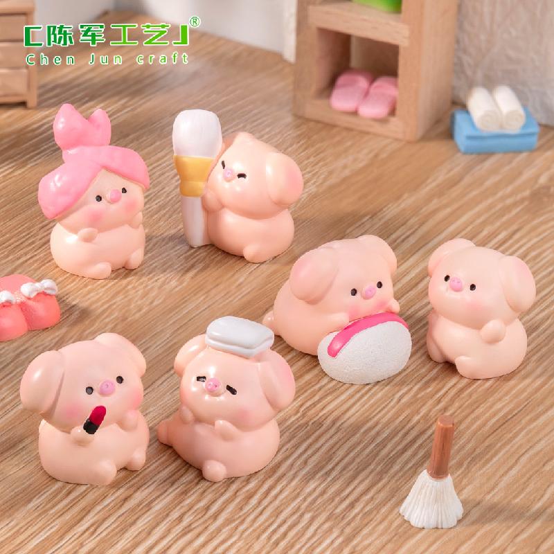 Phụ Kiện Tiểu Cảnh Heo trang điểm mini (PK-1146)