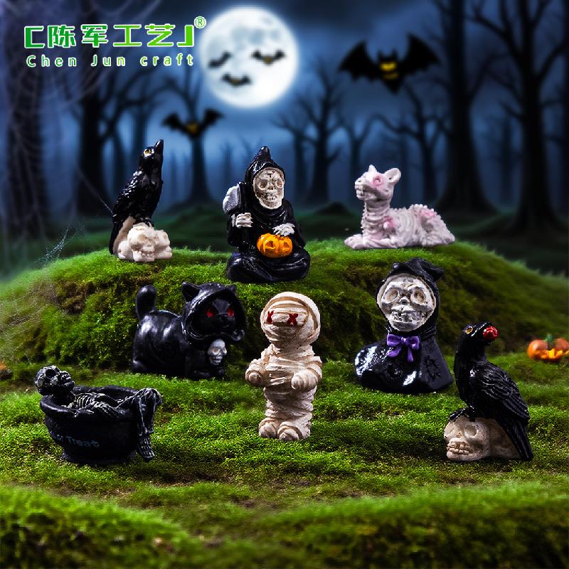 Phụ Kiện Tiểu Cảnh Xác Ướp Đầu Lâu Halloween (PK-900)