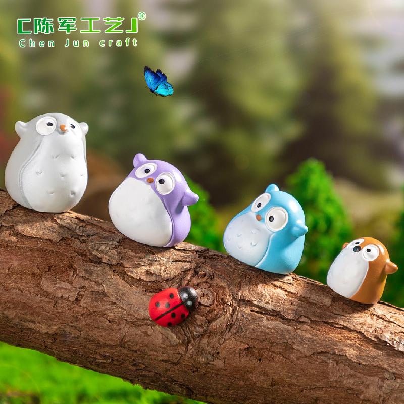 Phụ Kiện Tiểu Cảnh Cú mèo bảy màu mini (PK-1187)