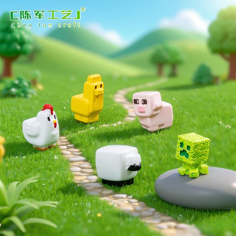 Phụ Kiện Tiểu Cảnh Lạc Đà Alpaca Và Gà Con Mini (PK-160)
