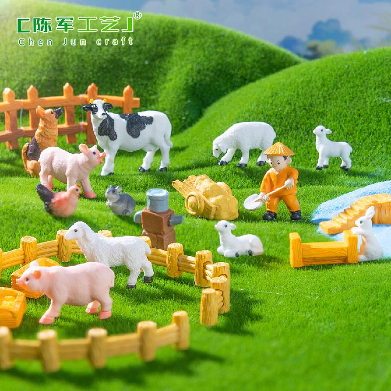 Phụ Kiện Tiểu Cảnh Nông Trại Bò Cừu Và Nông Dân Mini (PK-504)