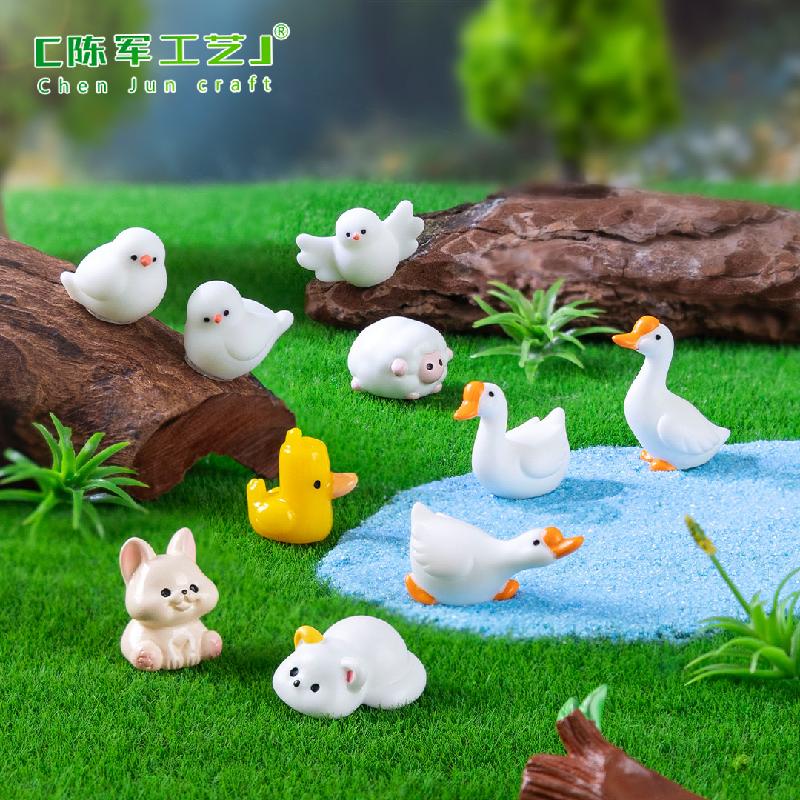 Phụ Kiện Tiểu Cảnh Mèo Con & Vịt Vàng Dễ Thương (PK-916)