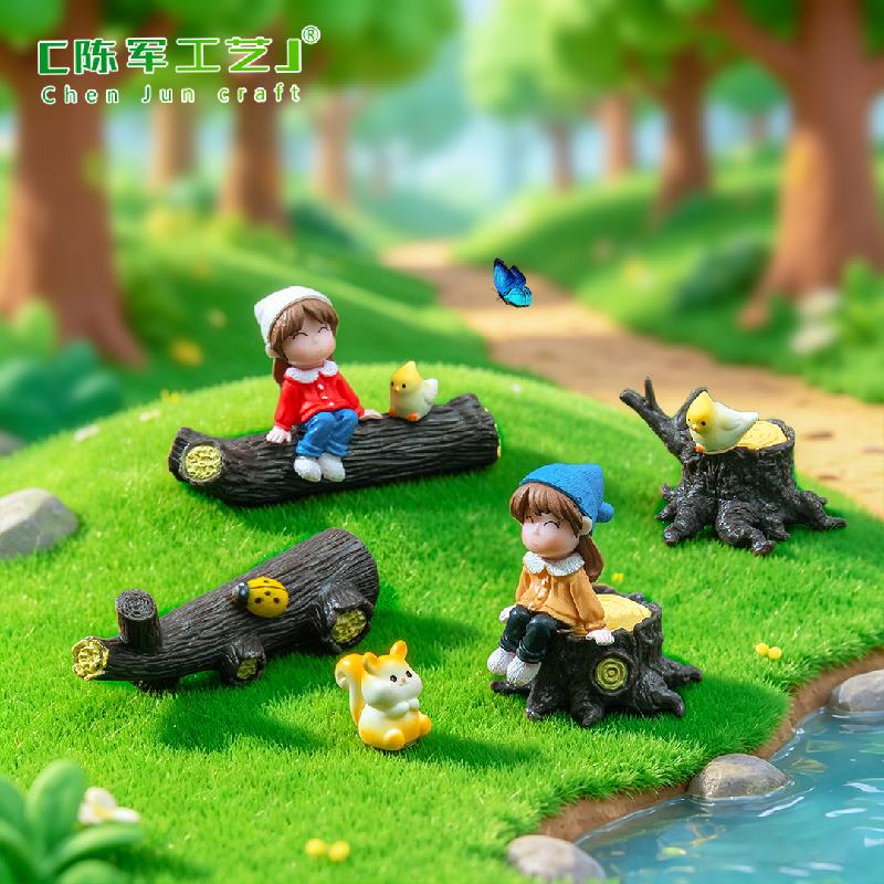 Phụ Kiện Tiểu Cảnh Gốc cây giả mini PVC trang trí sân vườn tiểu cảnh (PK-693)