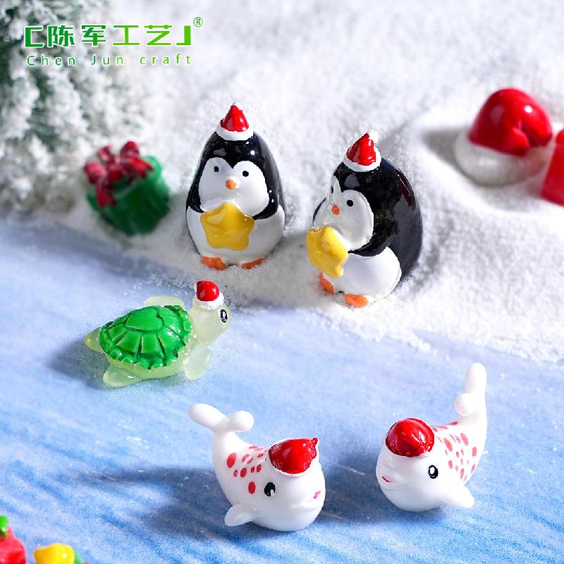Phụ Kiện Tiểu Cảnh Chim cánh cụt Giáng Sinh mini (PK-1215)