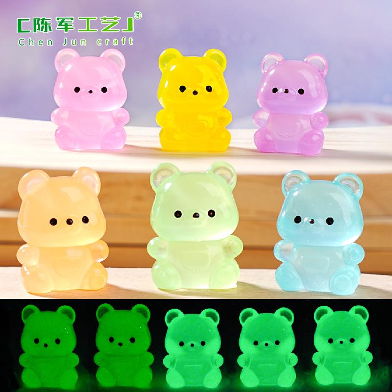 Phụ Kiện Tiểu Cảnh Gấu phát sáng trong suốt mini (PK-1064)