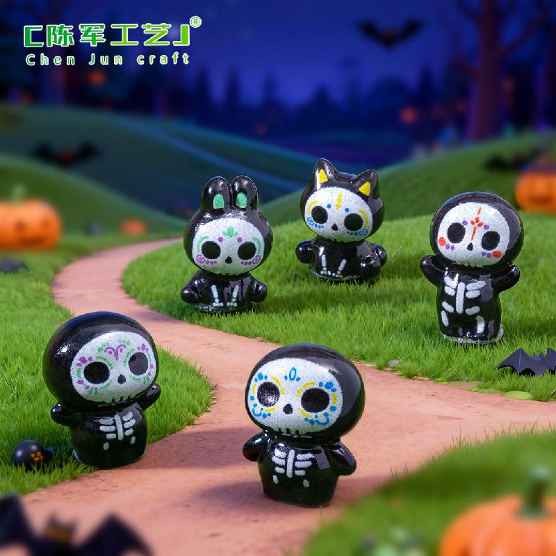 Phụ Kiện Tiểu Cảnh Đầu lâu lễ hội Dia de Muertos mini (PK-765)