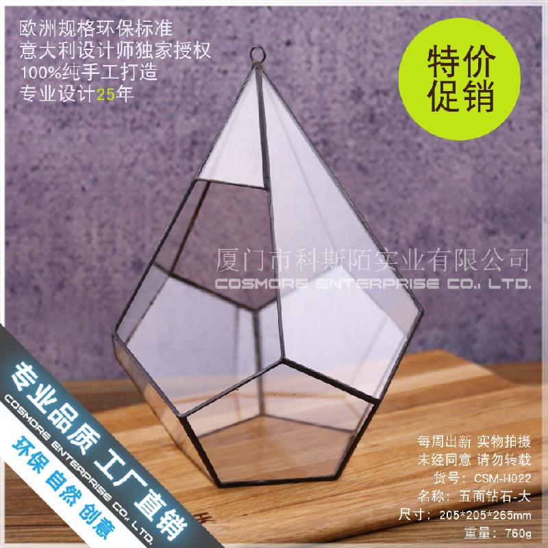 Chậu Đa Giác Nhà kính kim cương 5 mặt lớn (DG-226)