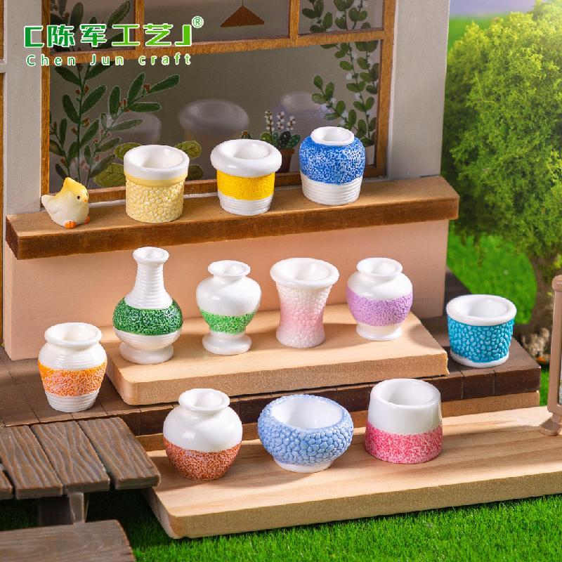 Phụ Kiện Tiểu Cảnh Bình Hoa & Chậu Cây Nhiều Màu (PK-992)
