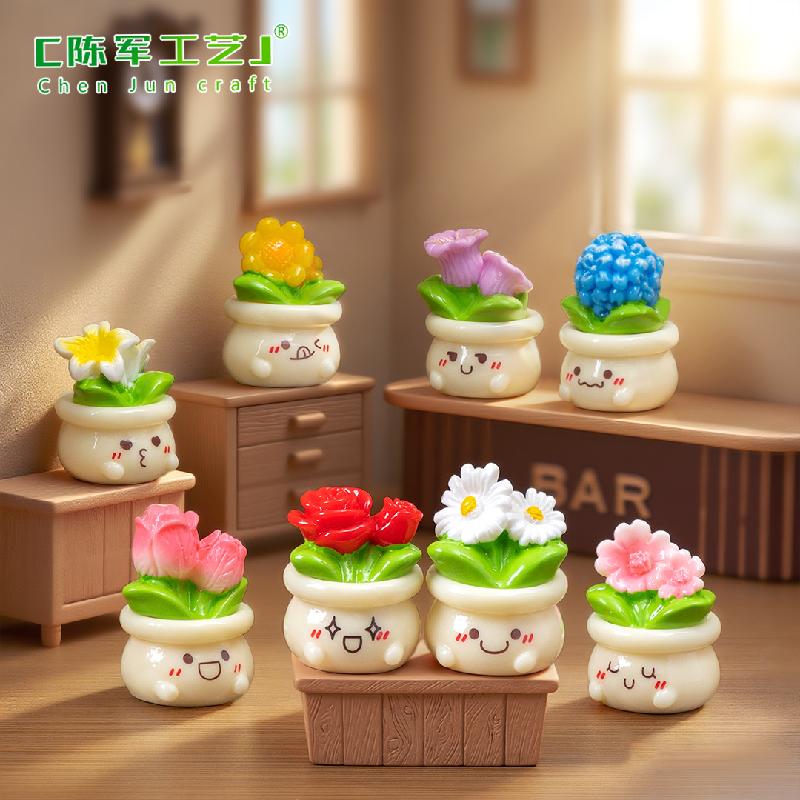 Phụ Kiện Tiểu Cảnh Chậu Hoa Biểu Cảm Mini Trang Trí (PK-46)