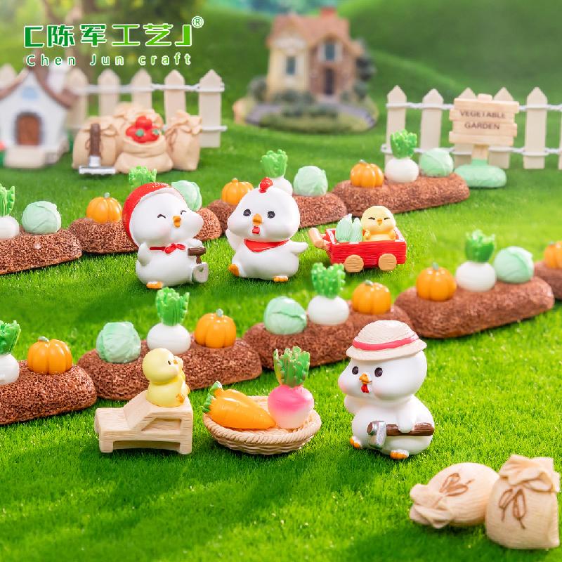 Phụ Kiện Tiểu Cảnh Tiểu cảnh nông trại gà, trang trí cây cảnh DIY dễ thương (ZC-344)