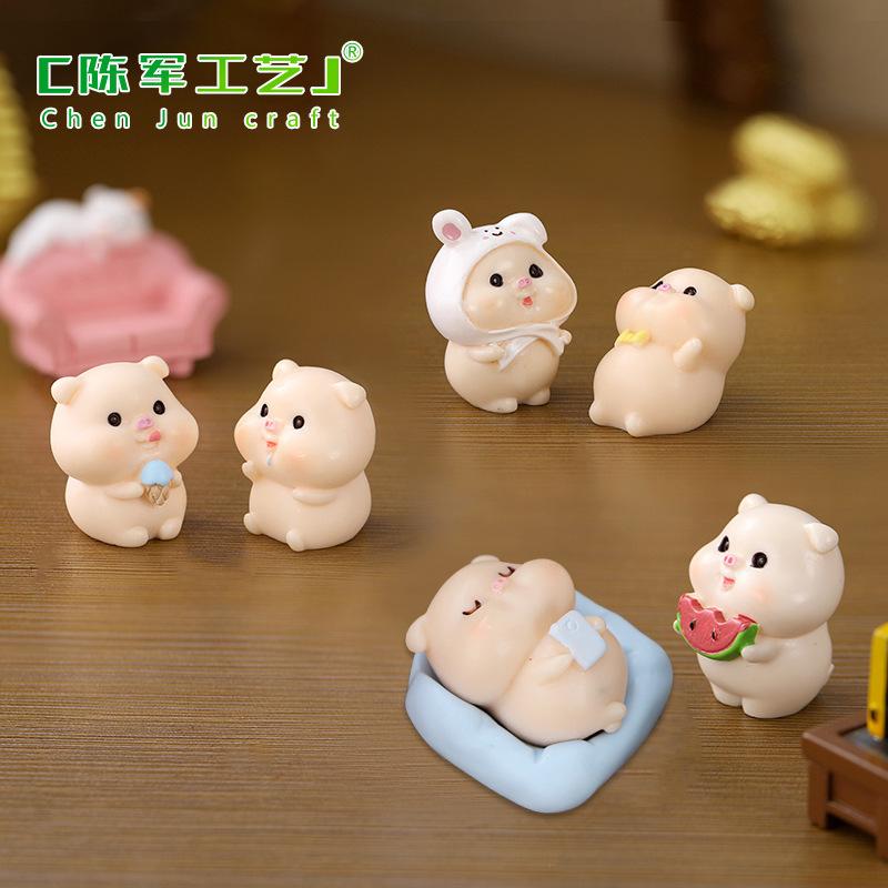 Phụ Kiện Tiểu Cảnh Tiểu cảnh heo con mini trang trí cảnh rêu và bàn DIY (ZC-1090)