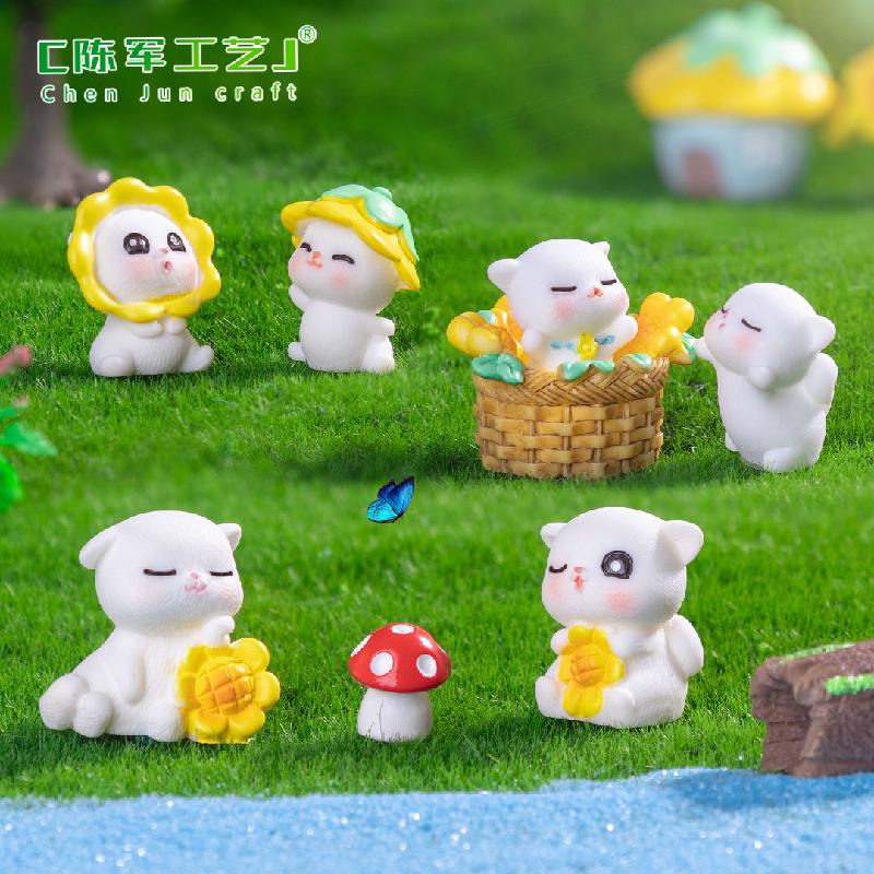 Phụ Kiện Tiểu Cảnh Mèo hướng dương mini (PK-1121)
