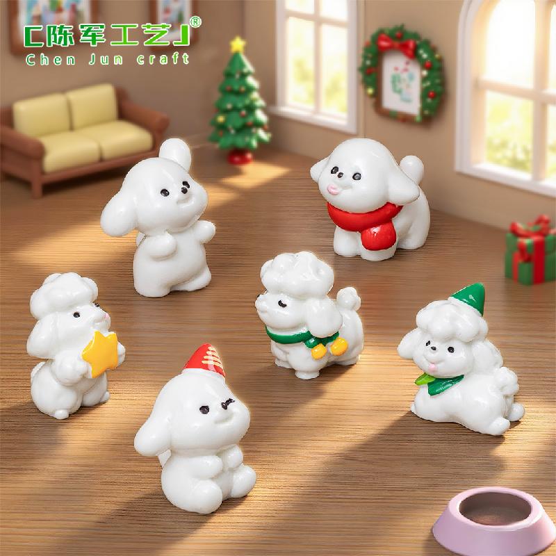 Phụ Kiện Tiểu Cảnh Chó Quàng Khăn Giáng Sinh Mini DIY (PK-809)
