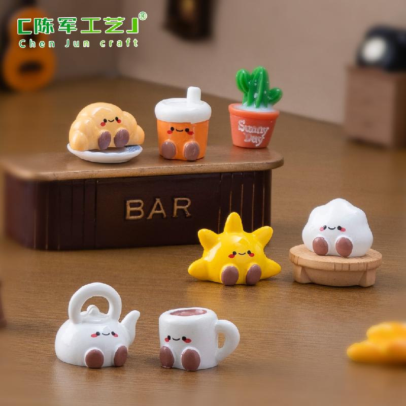 Phụ Kiện Tiểu Cảnh Bánh Sừng Bò Và Mặt Trời Mini Trang Trí (PK-215)