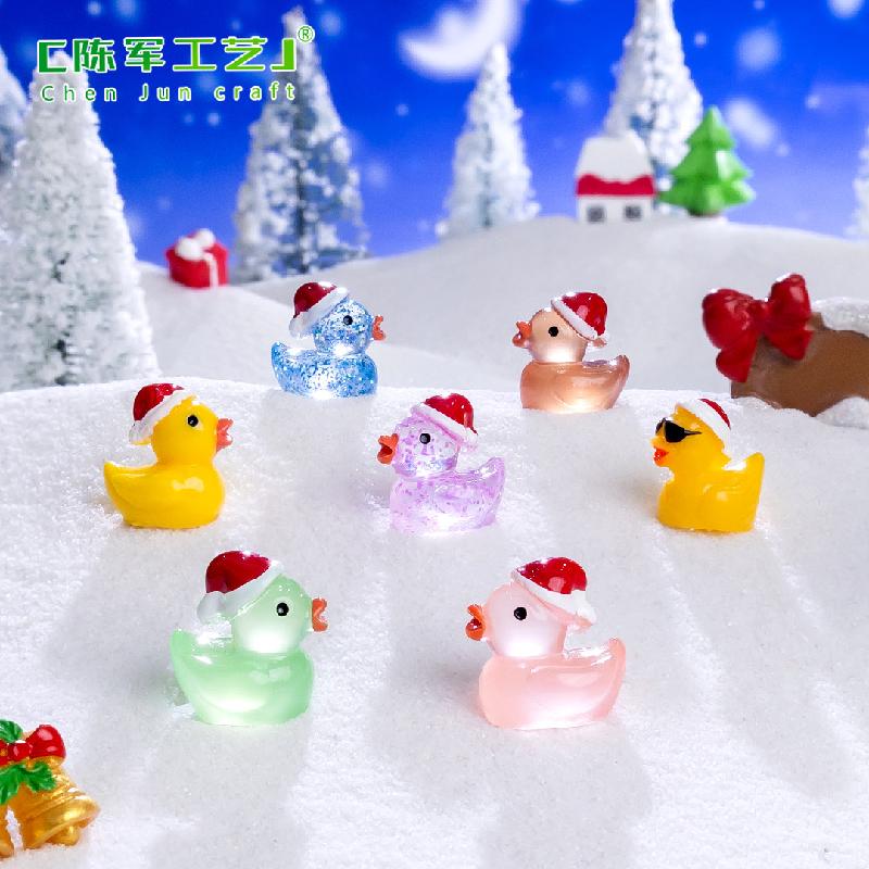 Phụ Kiện Tiểu Cảnh Tiểu cảnh vịt Noel, phụ kiện trang trí cảnh tuyết DIY mini (ZC-470)