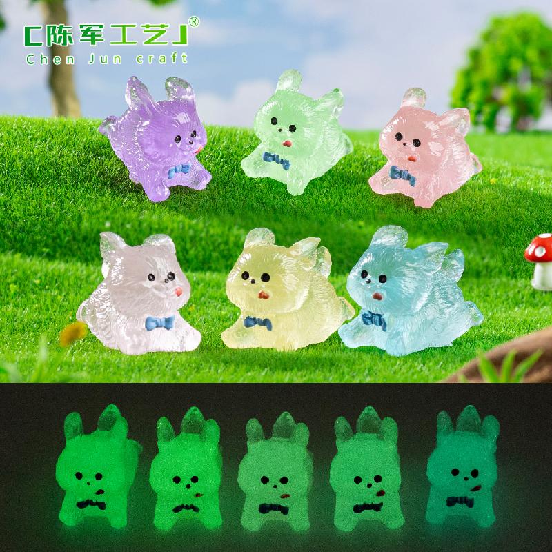 Phụ Kiện Tiểu Cảnh Chó áo mưa phát sáng mini (PK-1063)