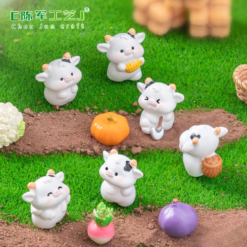 Phụ Kiện Tiểu Cảnh Bò làm nông mini (PK-1111)