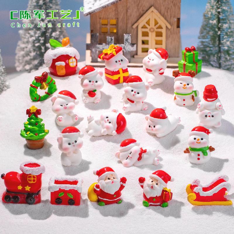 Phụ Kiện Tiểu Cảnh Tiểu cảnh ông già Noel và gấu tuyết, phụ kiện quả cầu (ZC-99)