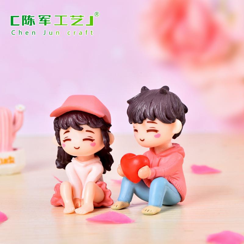 Phụ Kiện Tiểu Cảnh Tiểu cảnh quả cầu đôi tình nhân DIY quà tặng lãng mạn (ZC-680)