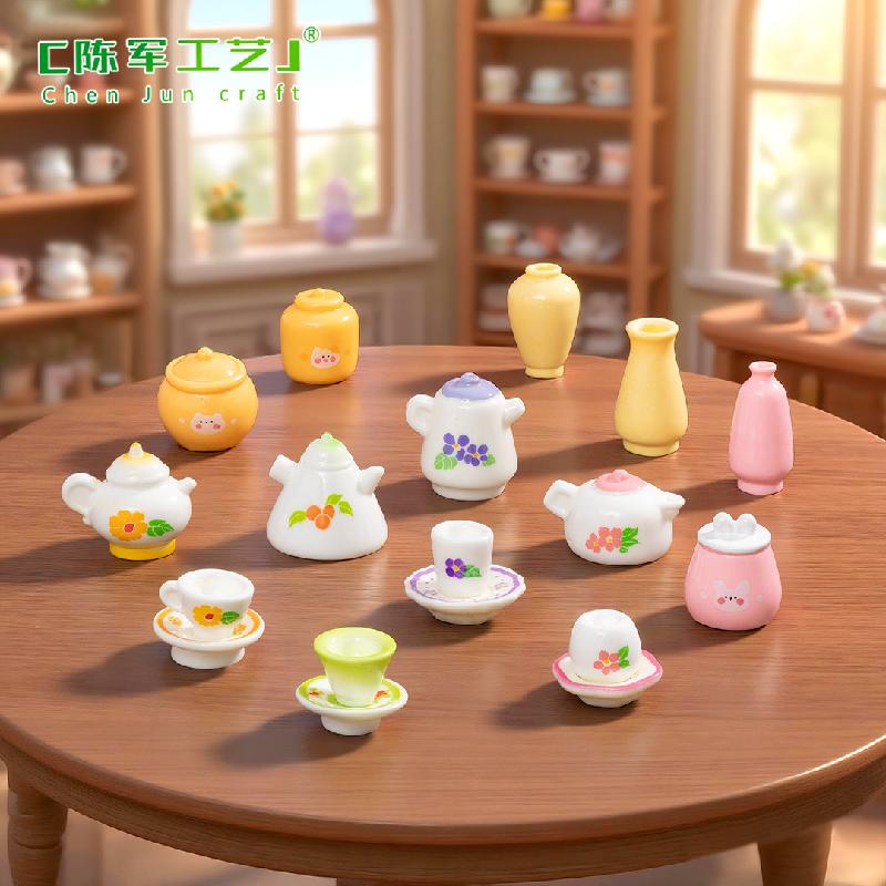 Phụ Kiện Tiểu Cảnh Bộ Chai Lọ Đĩa Mini Nhà Búp Bê DIY (PK-867)