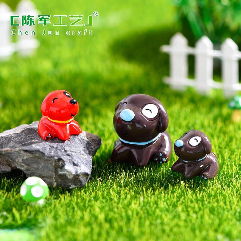 Phụ Kiện Tiểu Cảnh Tiểu cảnh 3 chú chó ngồi resin trang trí chậu cây (ZC-651)