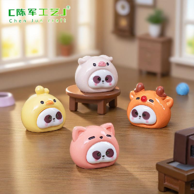 Phụ Kiện Tiểu Cảnh Đầu Gấu Trúc Dễ Thương Mini DIY (PK-868)