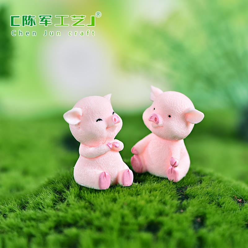 Phụ Kiện Tiểu Cảnh Tiểu cảnh heo may mắn, phụ kiện trang trí xe hơi mini DIY (ZC-509)