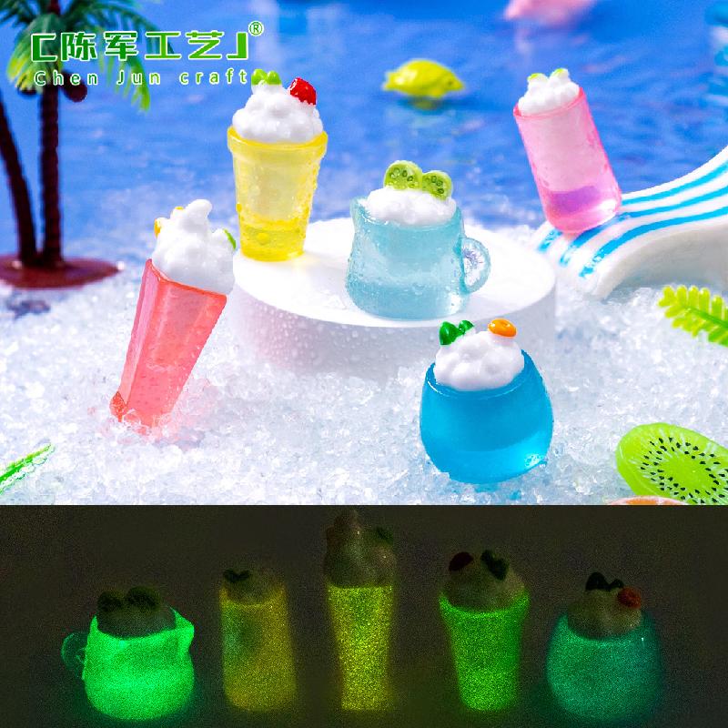 Phụ Kiện Tiểu Cảnh Ly đá mùa hè phát sáng mini (PK-1055)