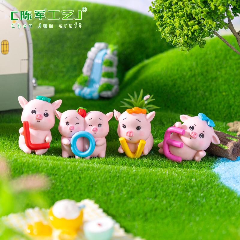 Phụ Kiện Tiểu Cảnh Heo chữ LOVE mini (PK-1048)
